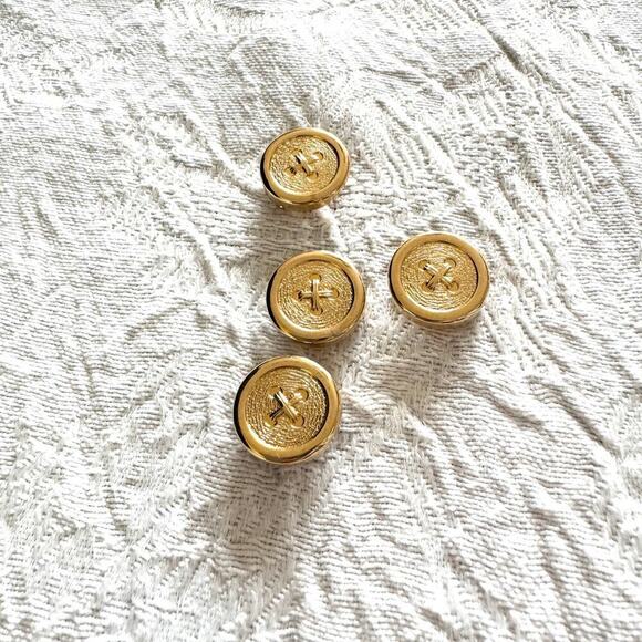 Vintage Avon Gold Button Covers (4) - Picture 3 of 5